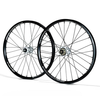 Answer Pinnacle Mini V2 Wheels Black with white hubs